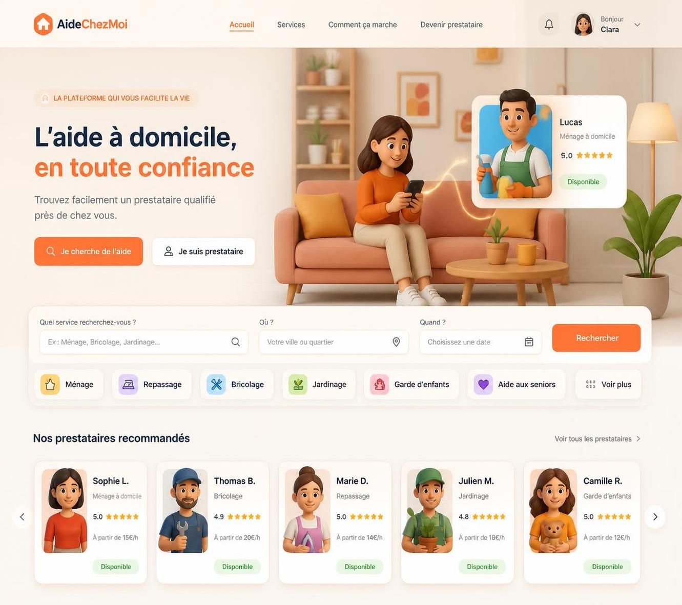 découvrez les véritables services et avantages proposés par cette plateforme d'aide en ligne à domicile, conçue pour vous accompagner au quotidien.